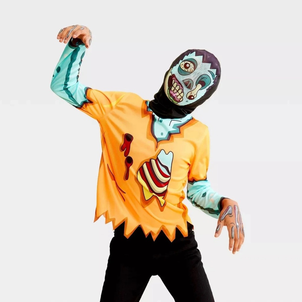 NWT HYDE & EEK! Boutique™ Zombie Black Light Reactive Child Halloween‎ Costume